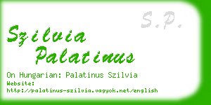 szilvia palatinus business card